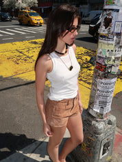 Suede Short in Fortune Cookie