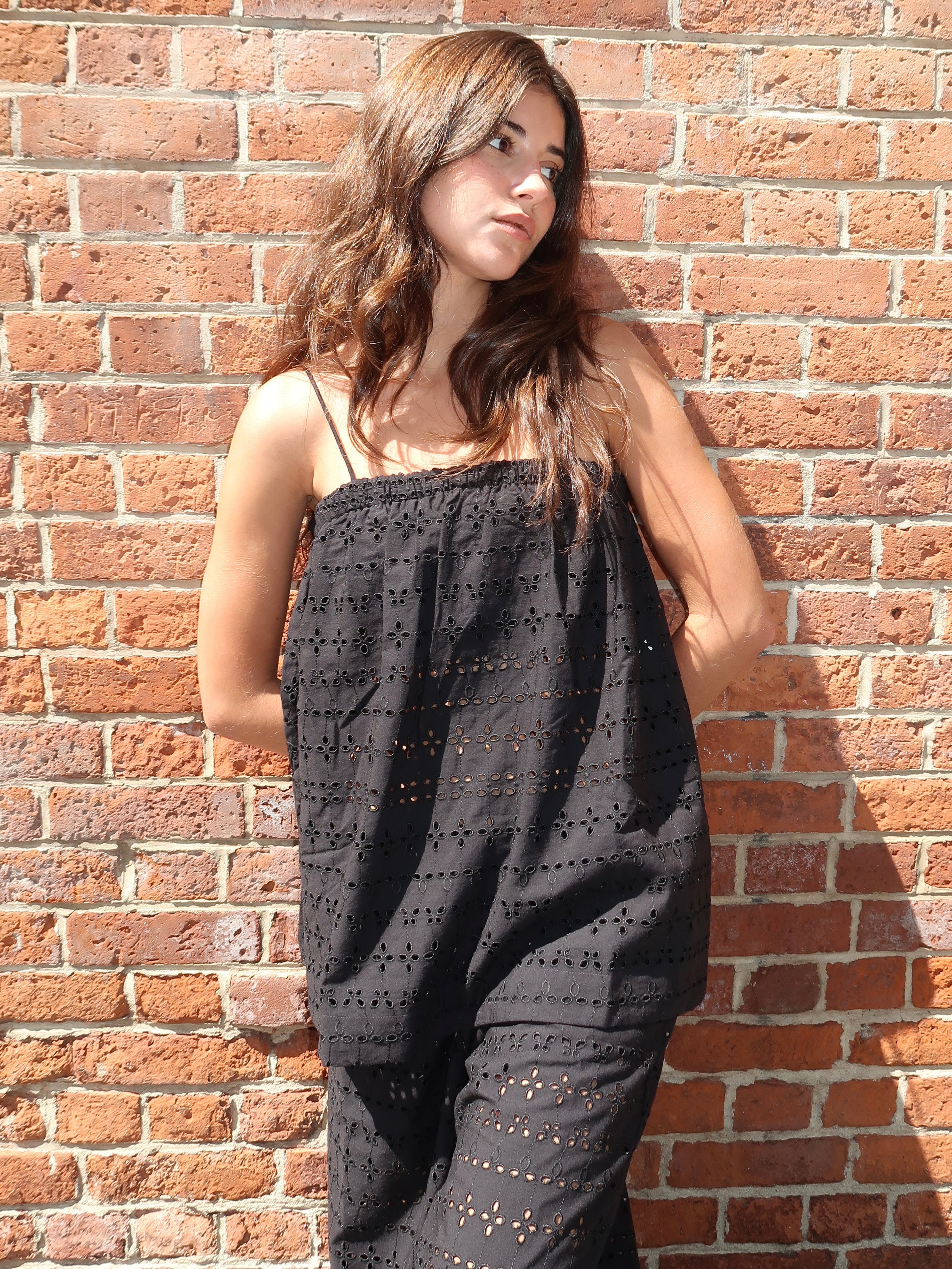 Navia Top in Agnes Broderie Anglaise Black