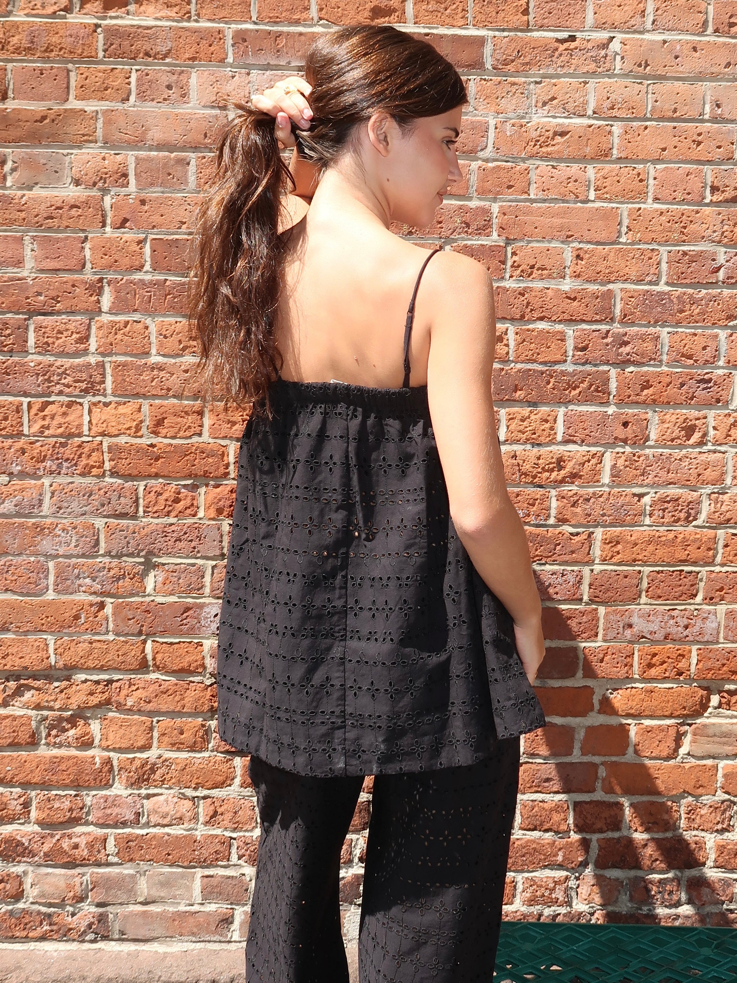 Navia Top in Agnes Broderie Anglaise Black