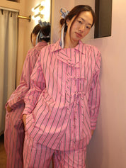 Carmy Shirt in Pink Bold Stripe