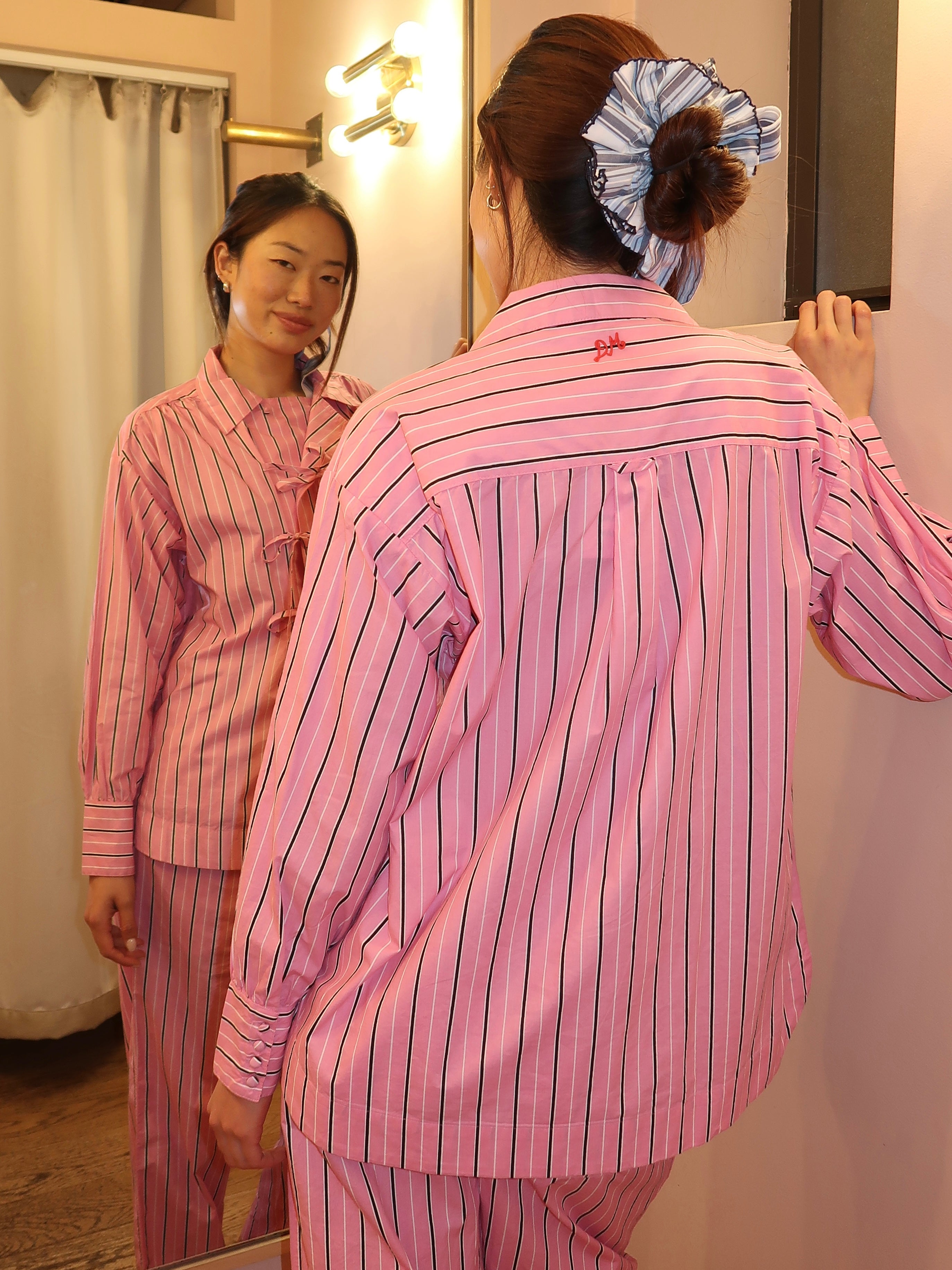 Carmy Shirt in Pink Bold Stripe