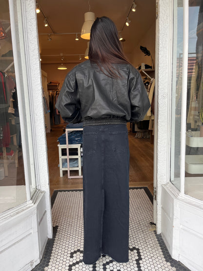 Radley Faux Leather Jacket in Dark Brown