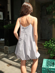 Aniela Mini Dress in Hanne Gingham Espresso