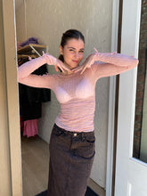 Load image into Gallery viewer, Ross Bow Mockneck Top in Icy Pink
