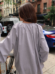 Amara Blouse in Hanne Gingham Espresso