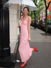 Robyn Maxi Dress in Gingham Red