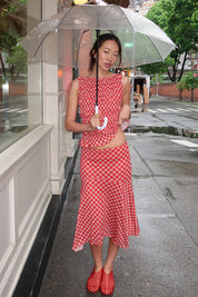 Lynne Midi Skirt in Tomato