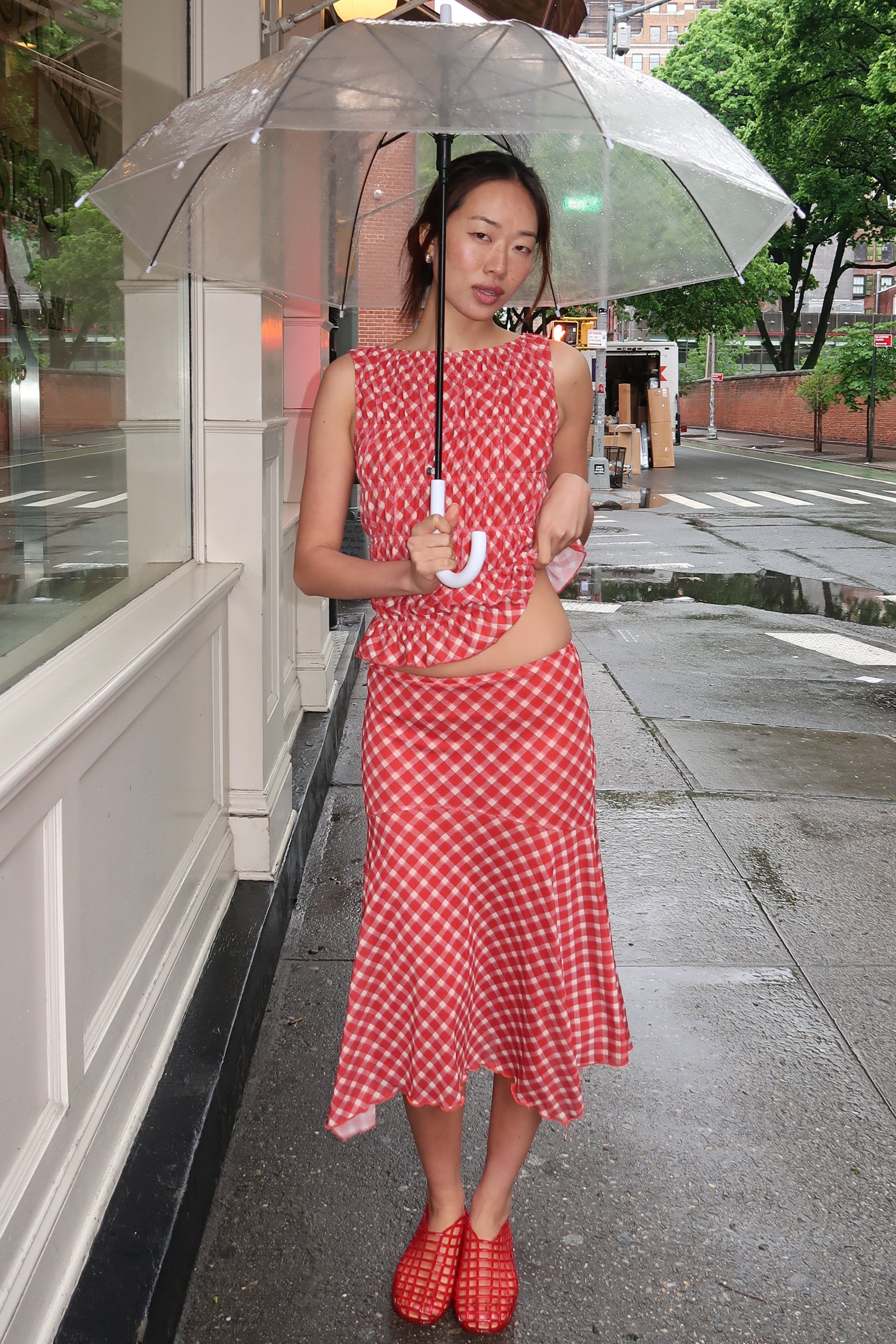 Lynne Midi Skirt in Tomato