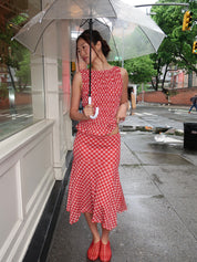 Lynne Midi Skirt in Tomato