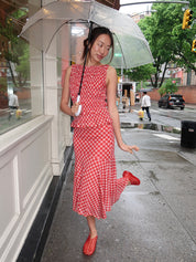 Lynne Midi Skirt in Tomato