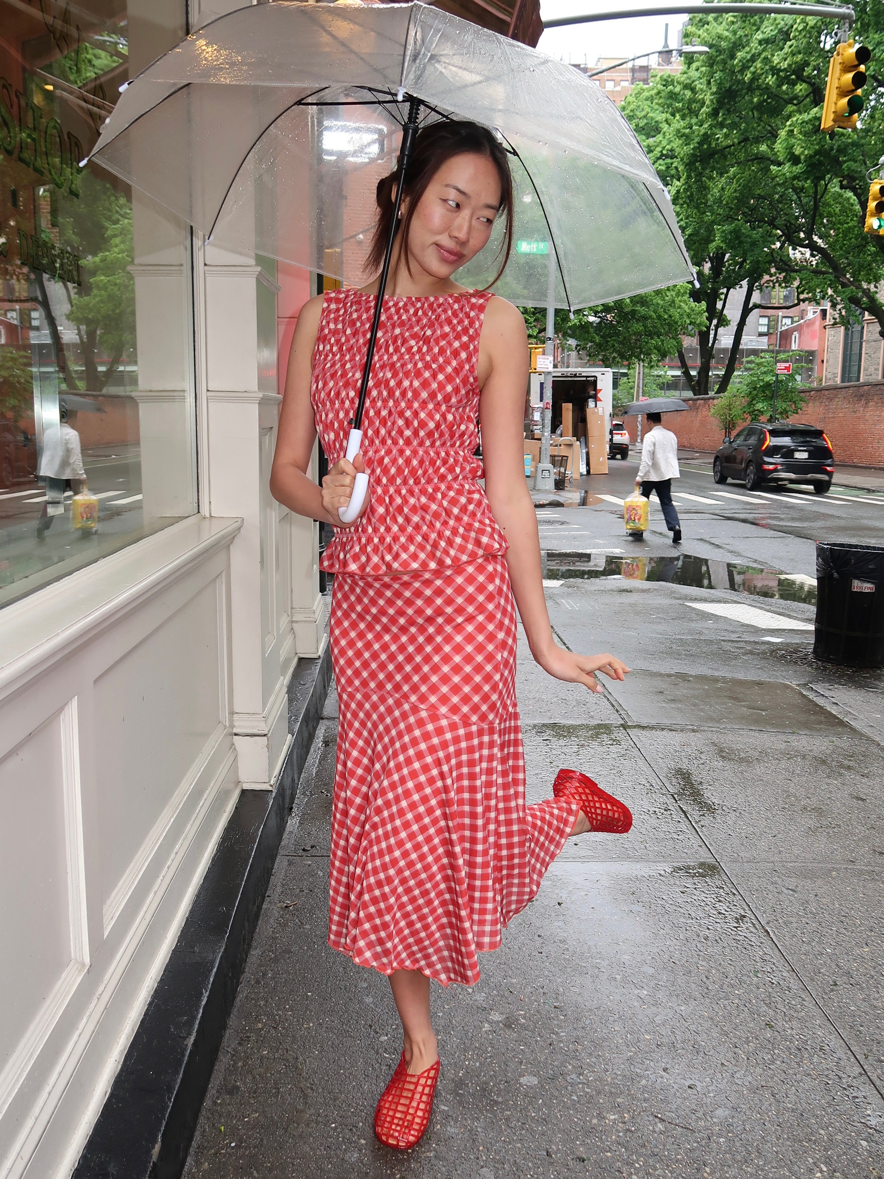 Lynne Midi Skirt in Tomato