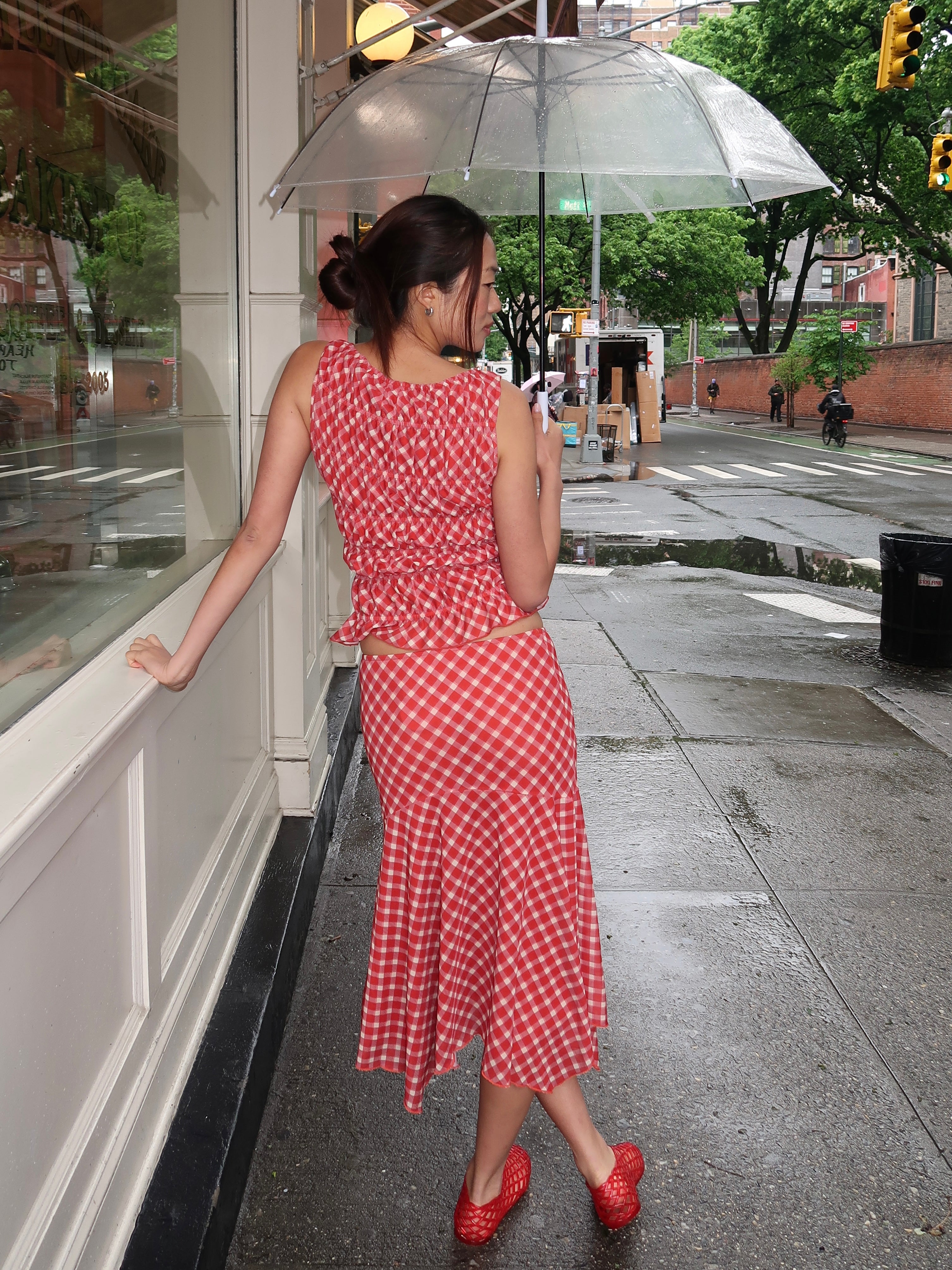 Lynne Midi Skirt in Tomato