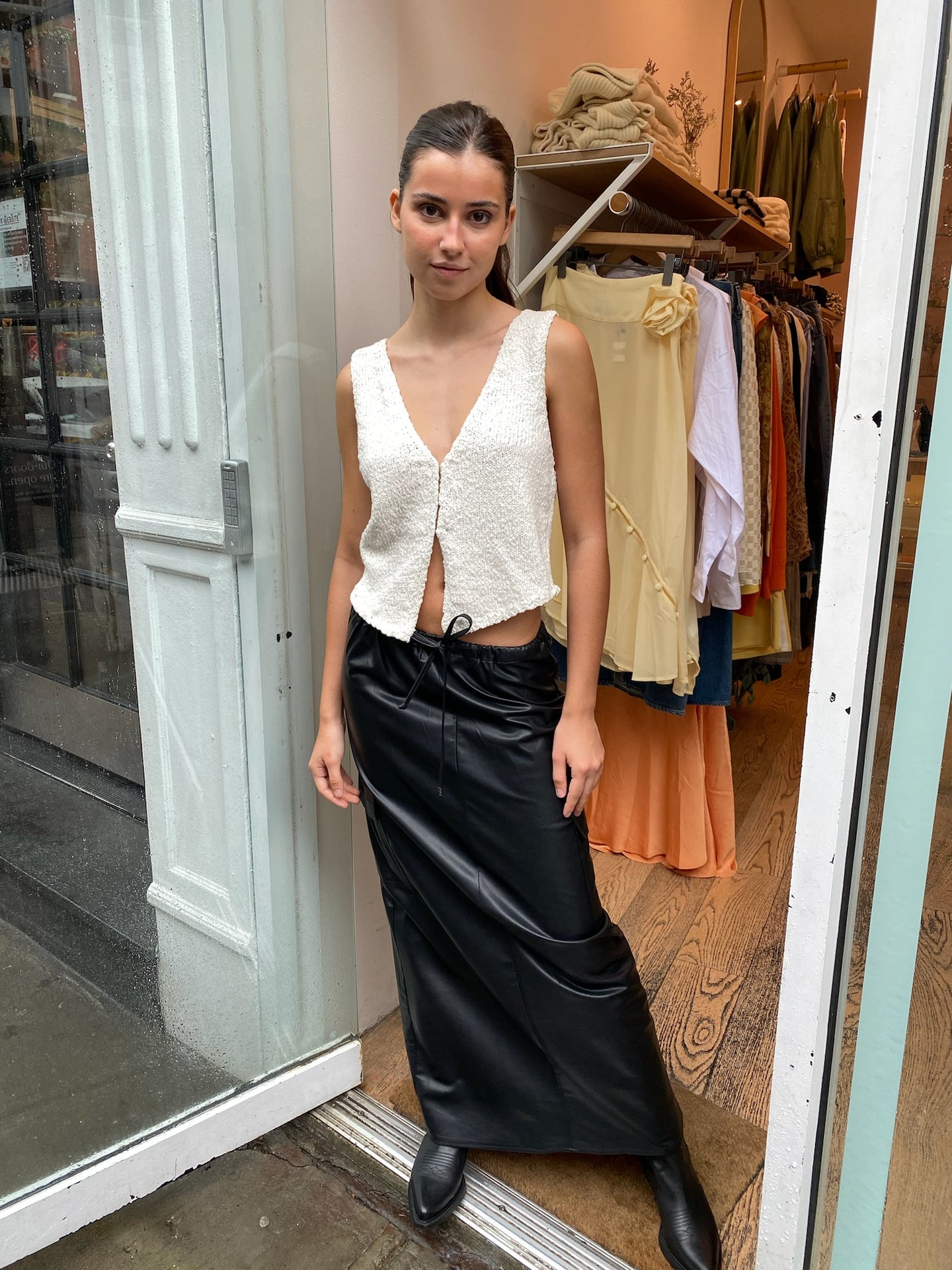 Damon Cargo Skirt in Black
