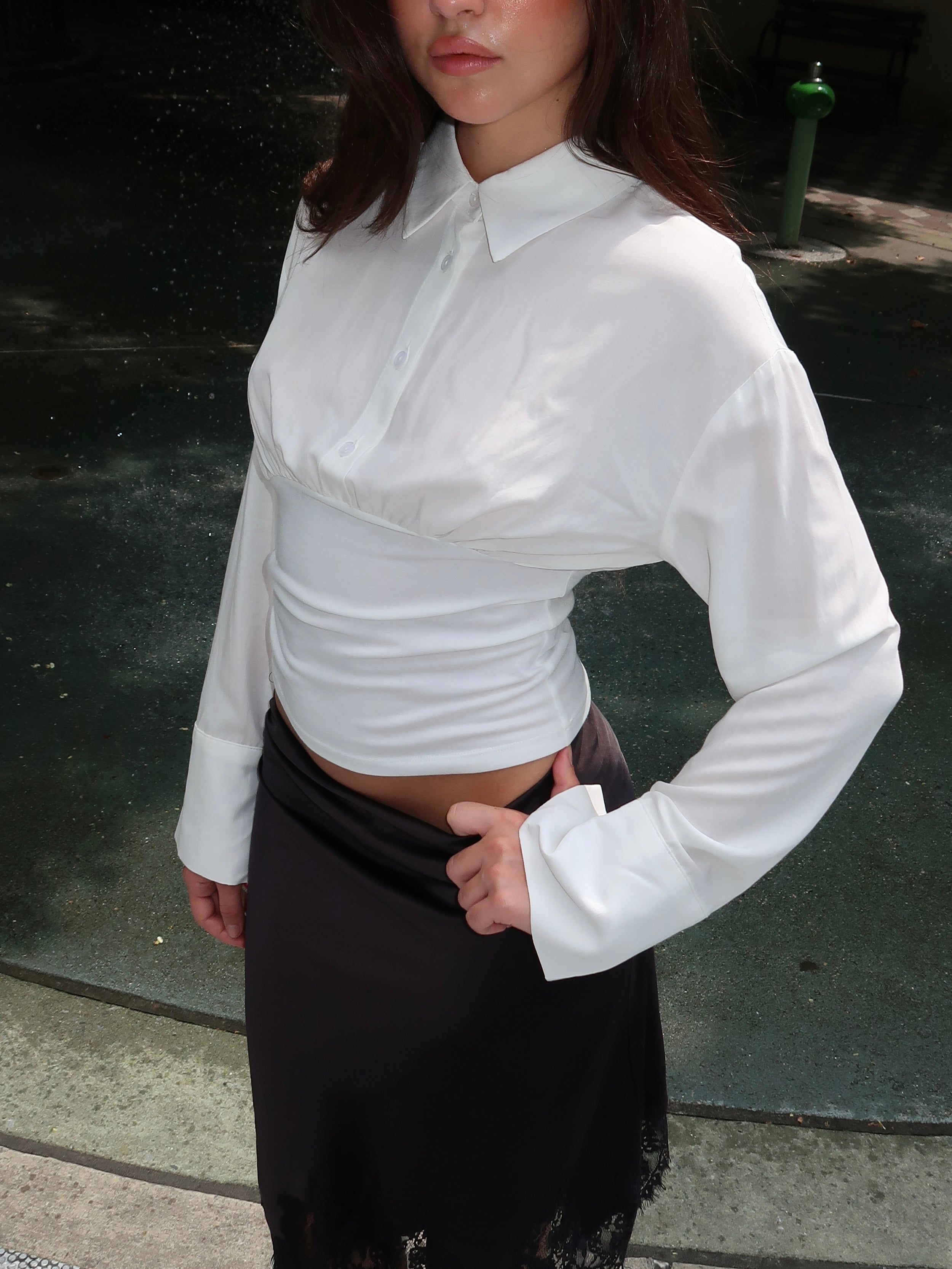 Azula Fitted Top in White