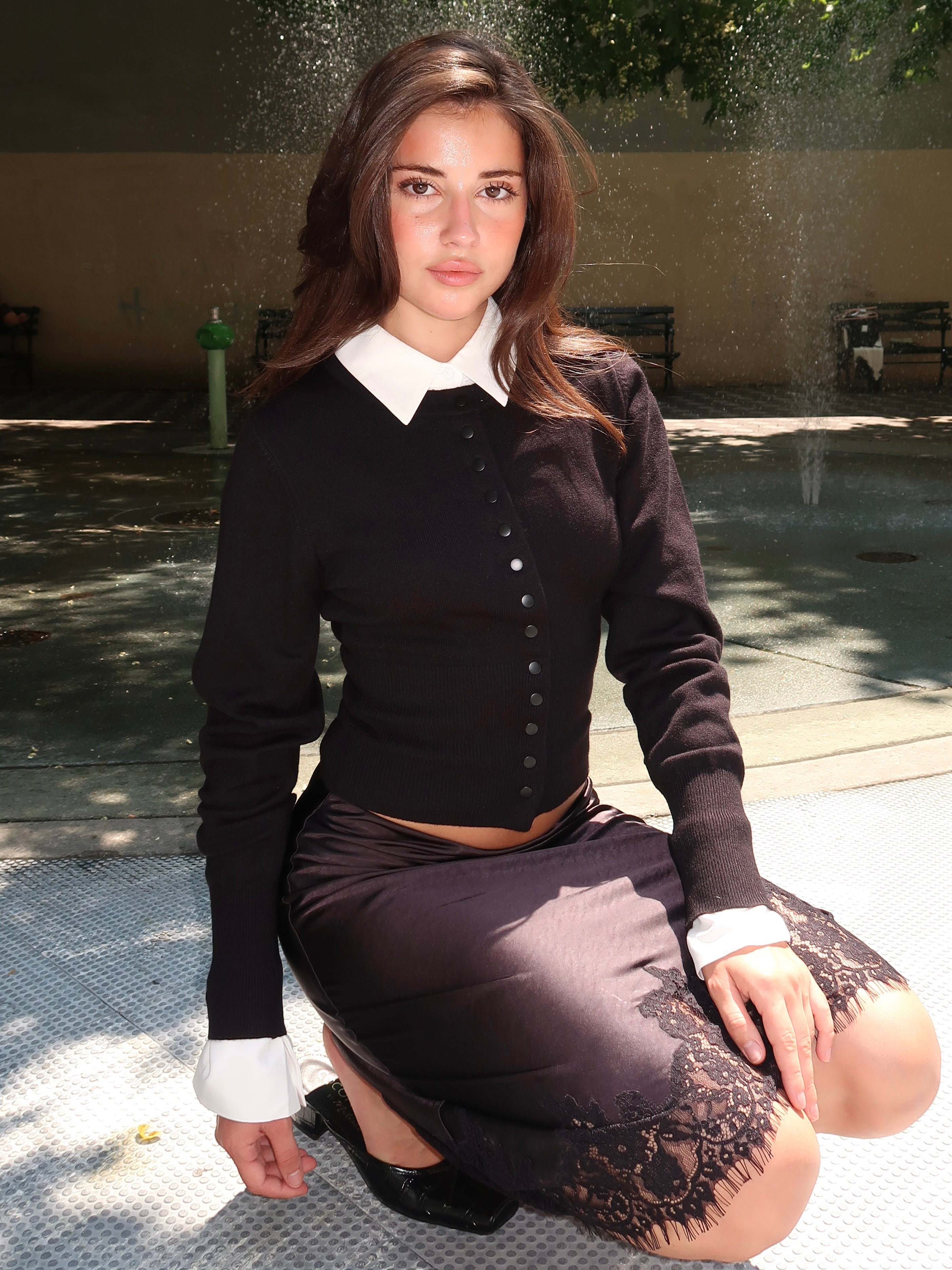 Colleen Knit Cardigan in Black
