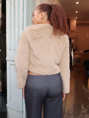 Odelia Jacket in Fur Light Khaki