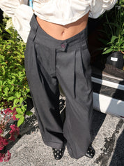 Smith Grey Tailored Pants in Dark Grey