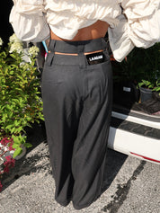 Smith Grey Tailored Pants in Dark Grey