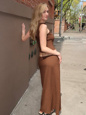 Story Maxi Skirt in Brown