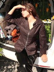 Harlem Black Zippered Shirt