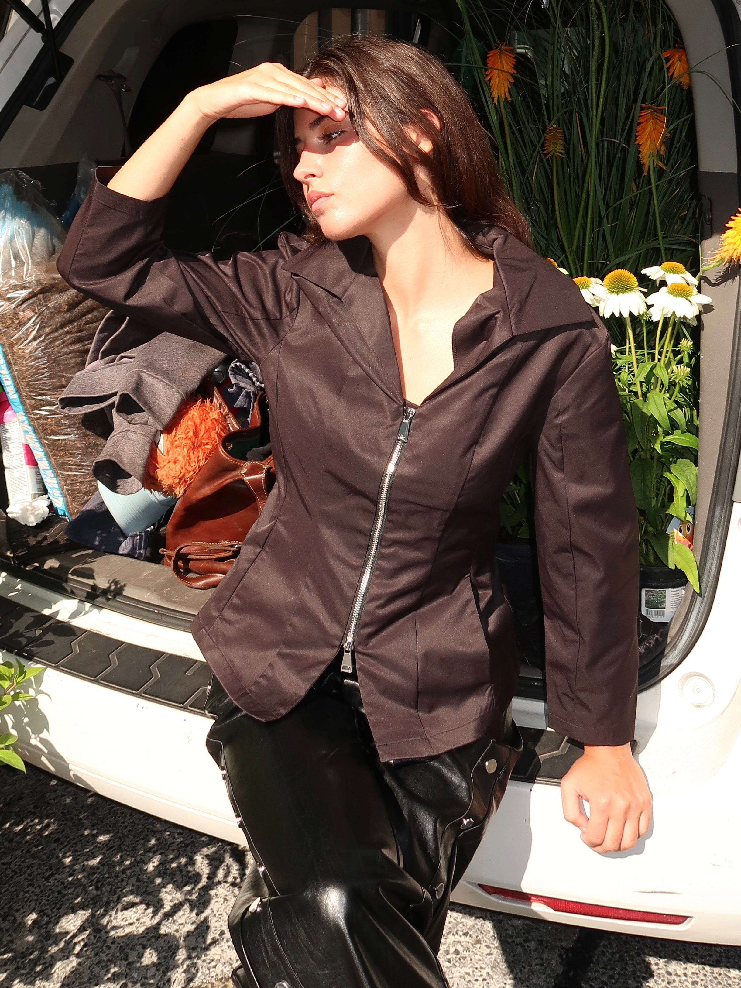 Harlem Black Zippered Shirt