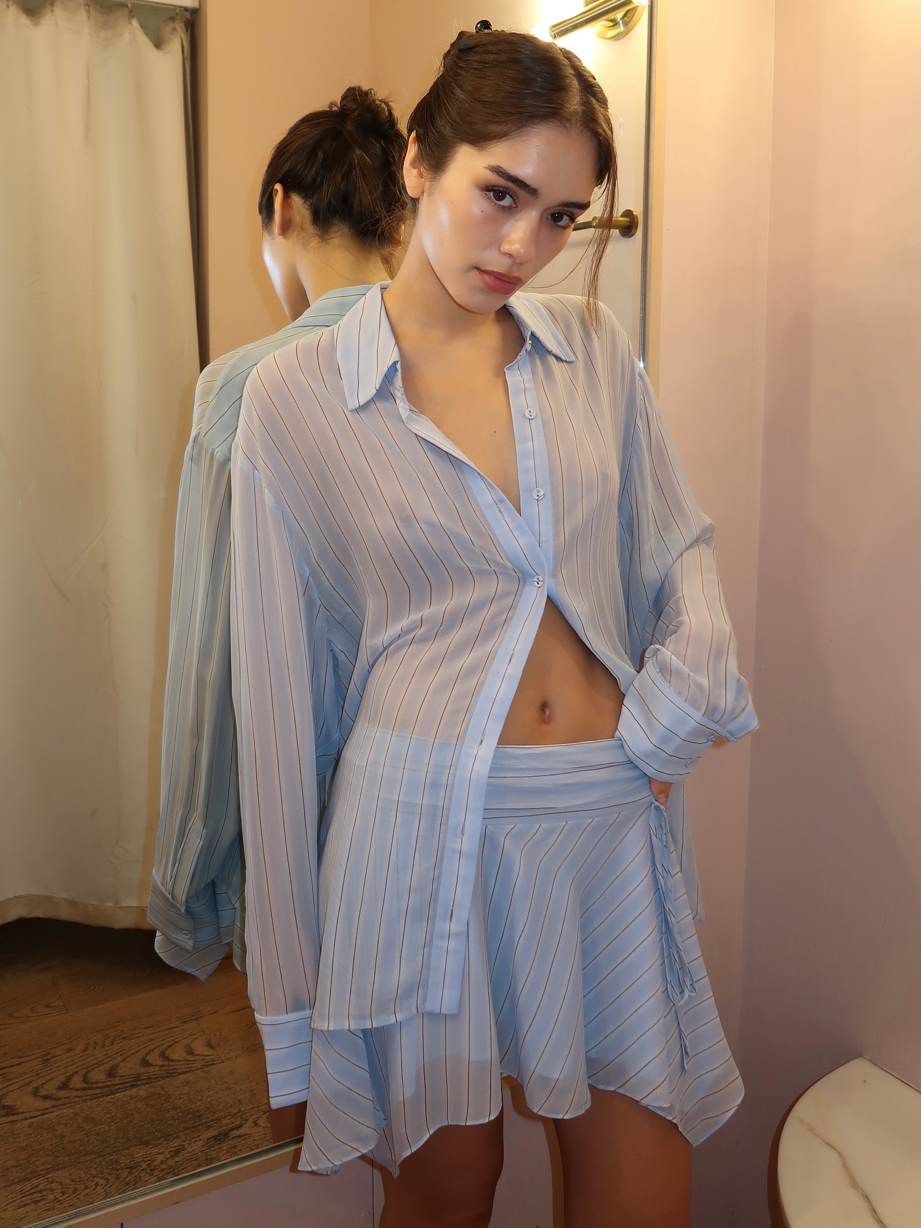 Anise Shirt in Sky Blue Stripe
