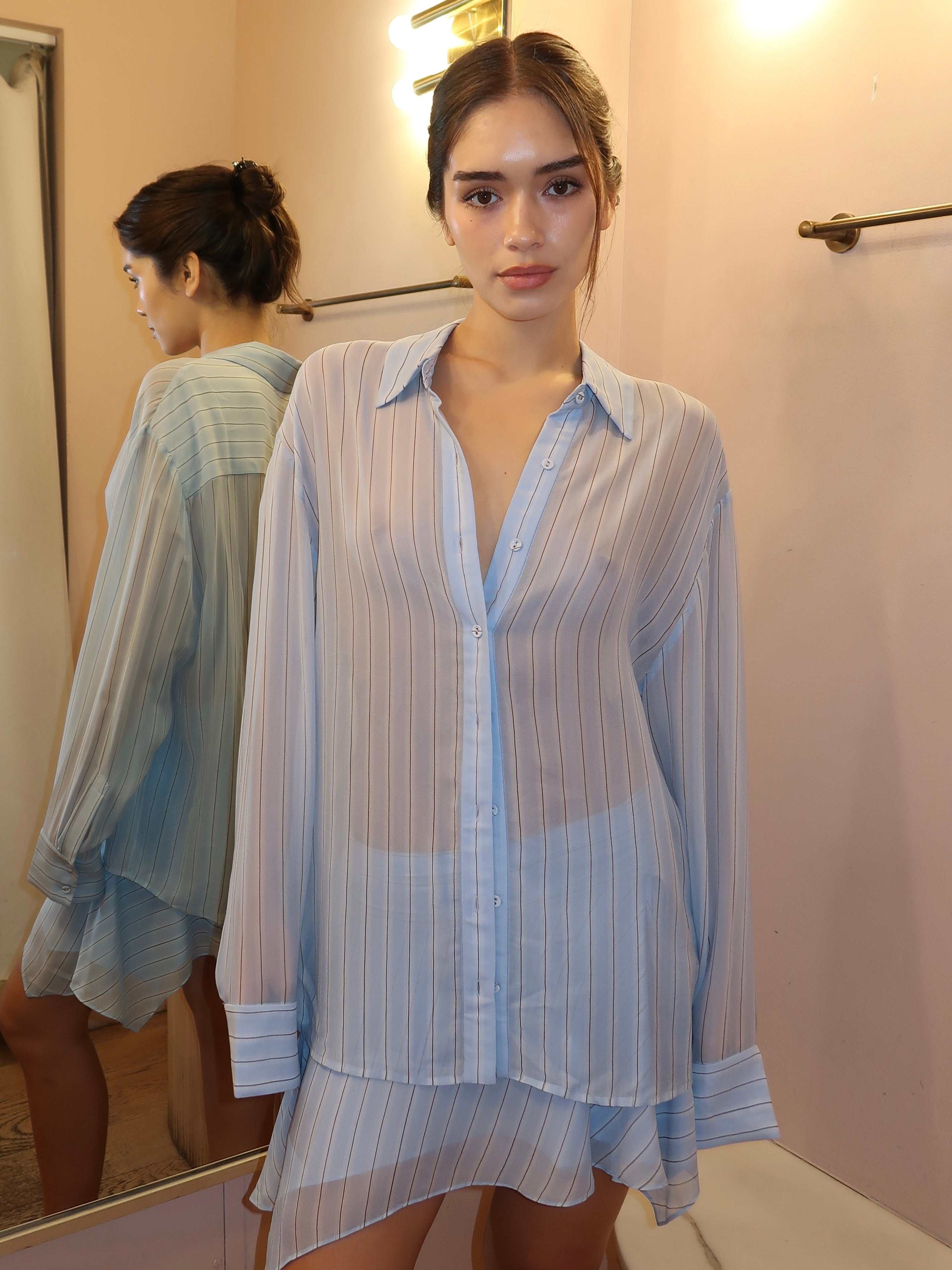Anise Shirt in Sky Blue Stripe