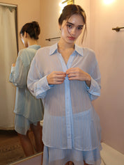 Anise Shirt in Sky Blue Stripe