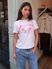 Classic Tee Disney Heart Hands in Vintage White
