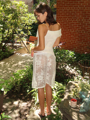 Sienna Midi Skirt in White