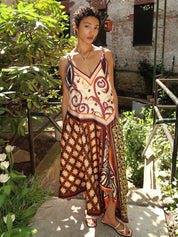 Wilson Silk Midi Dress in Multi
