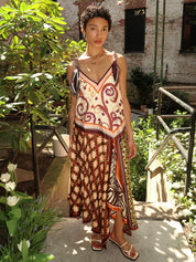 Wilson Silk Midi Dress in Multi