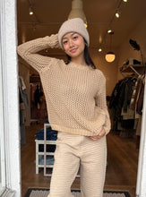 Load image into Gallery viewer, Elvia Crochet Sweater in Sand Tan
