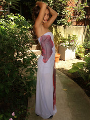 Georgiana Strapless Maxi Dress in Bloom Floral