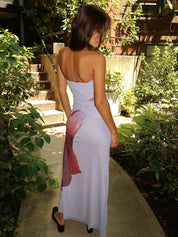 Georgiana Strapless Maxi Dress in Bloom Floral