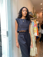 Load image into Gallery viewer, Martina Crop Top in Black
