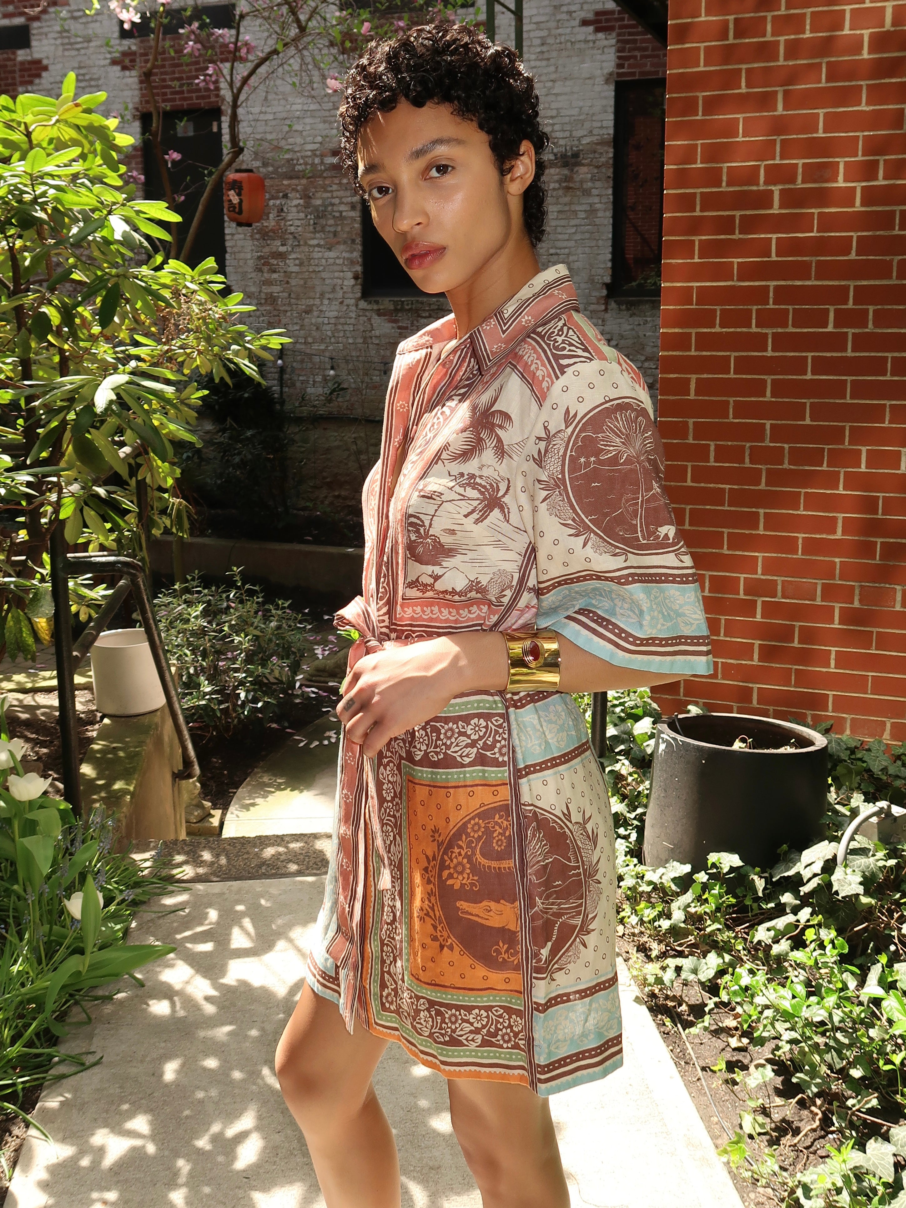 Alberta Mini Dress in Multi