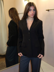 Garcelle Fitted Waist Jacket in Black