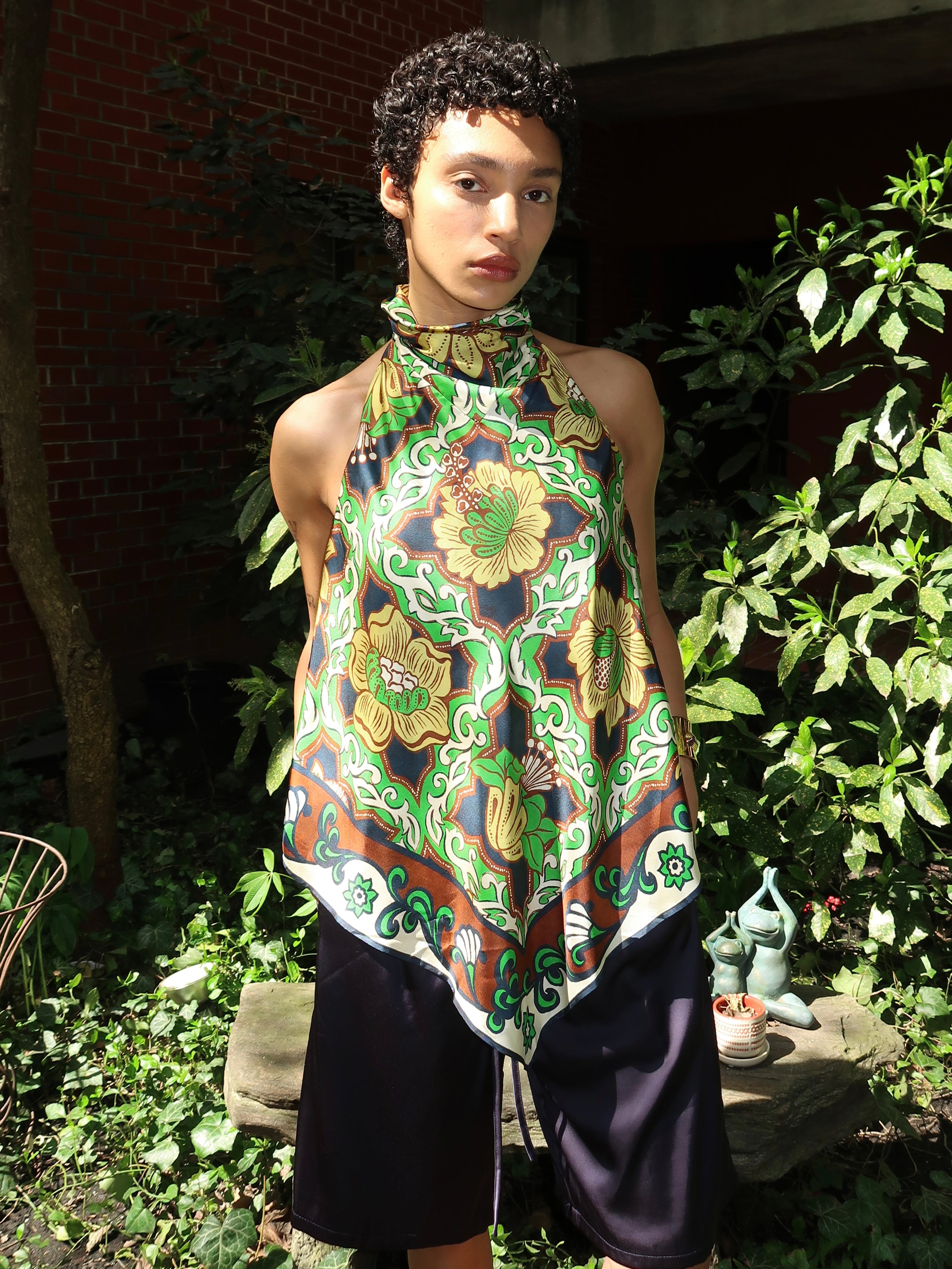 Liana Silk Top in Multi