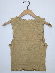 Anastasia Ruffle Top in Mocha
