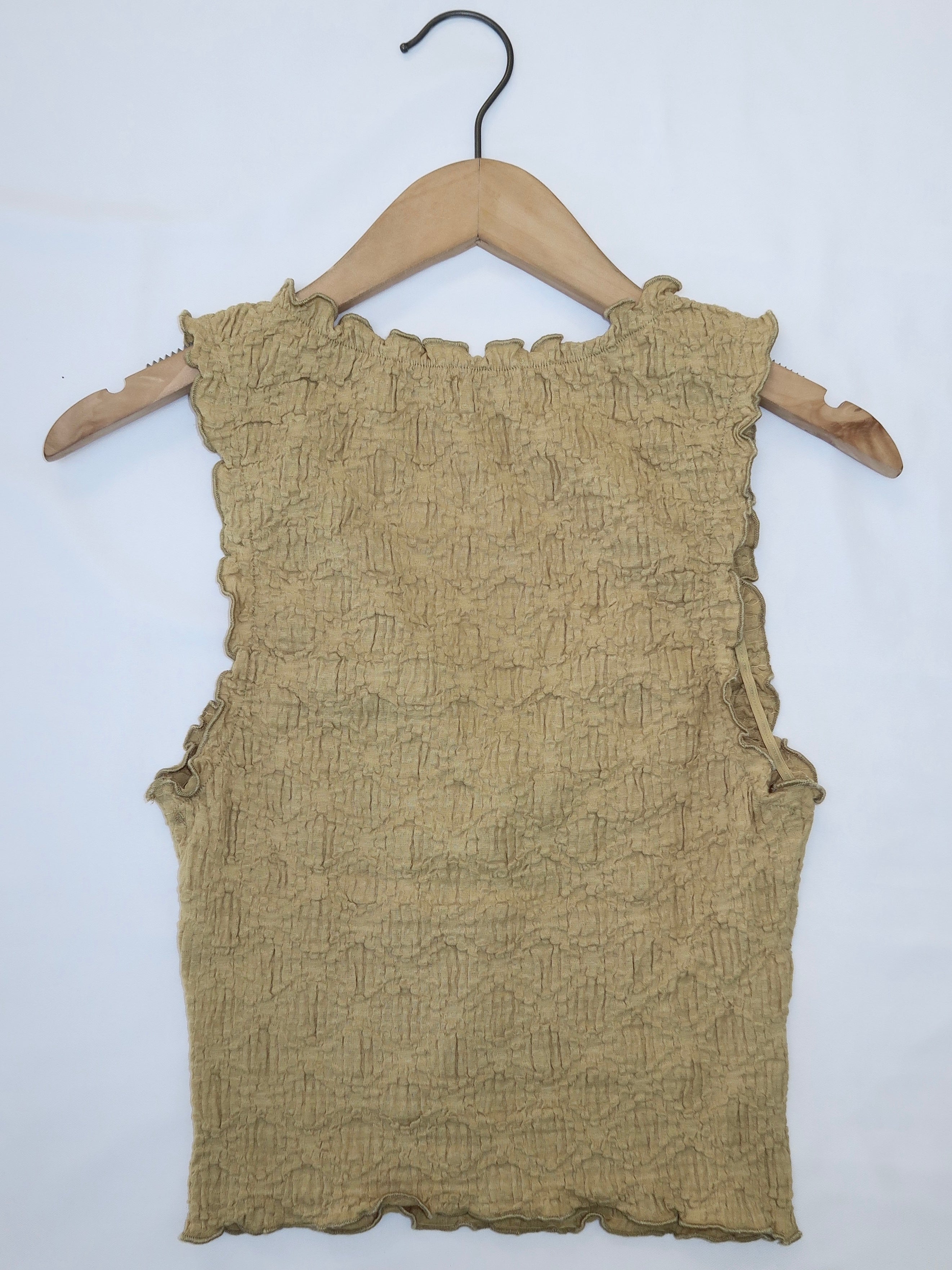 Anastasia Ruffle Top in Mocha