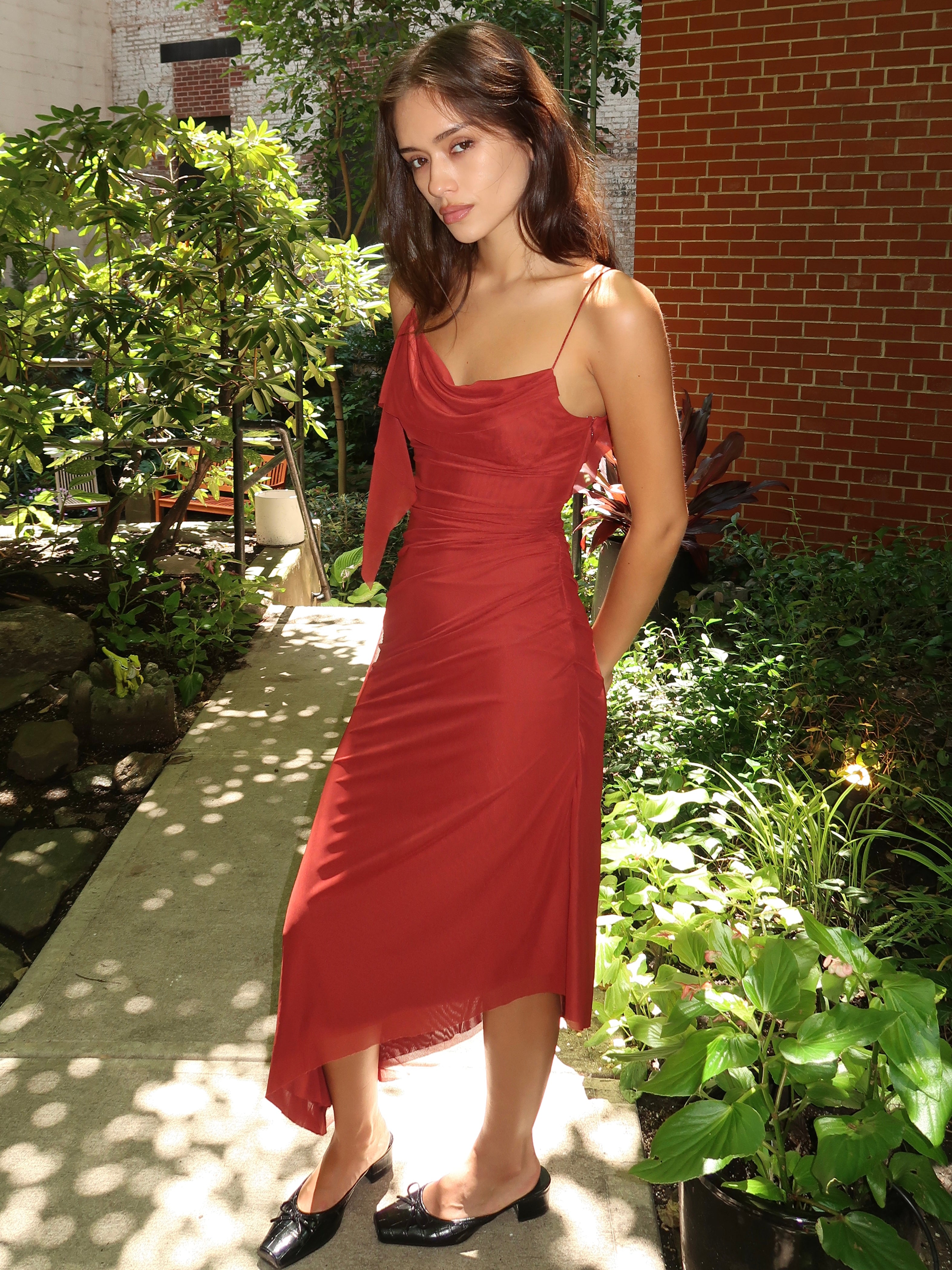 Willorin Asym Dress in Sangria