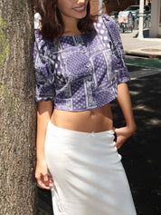 Madrid Top in Navy Bandana