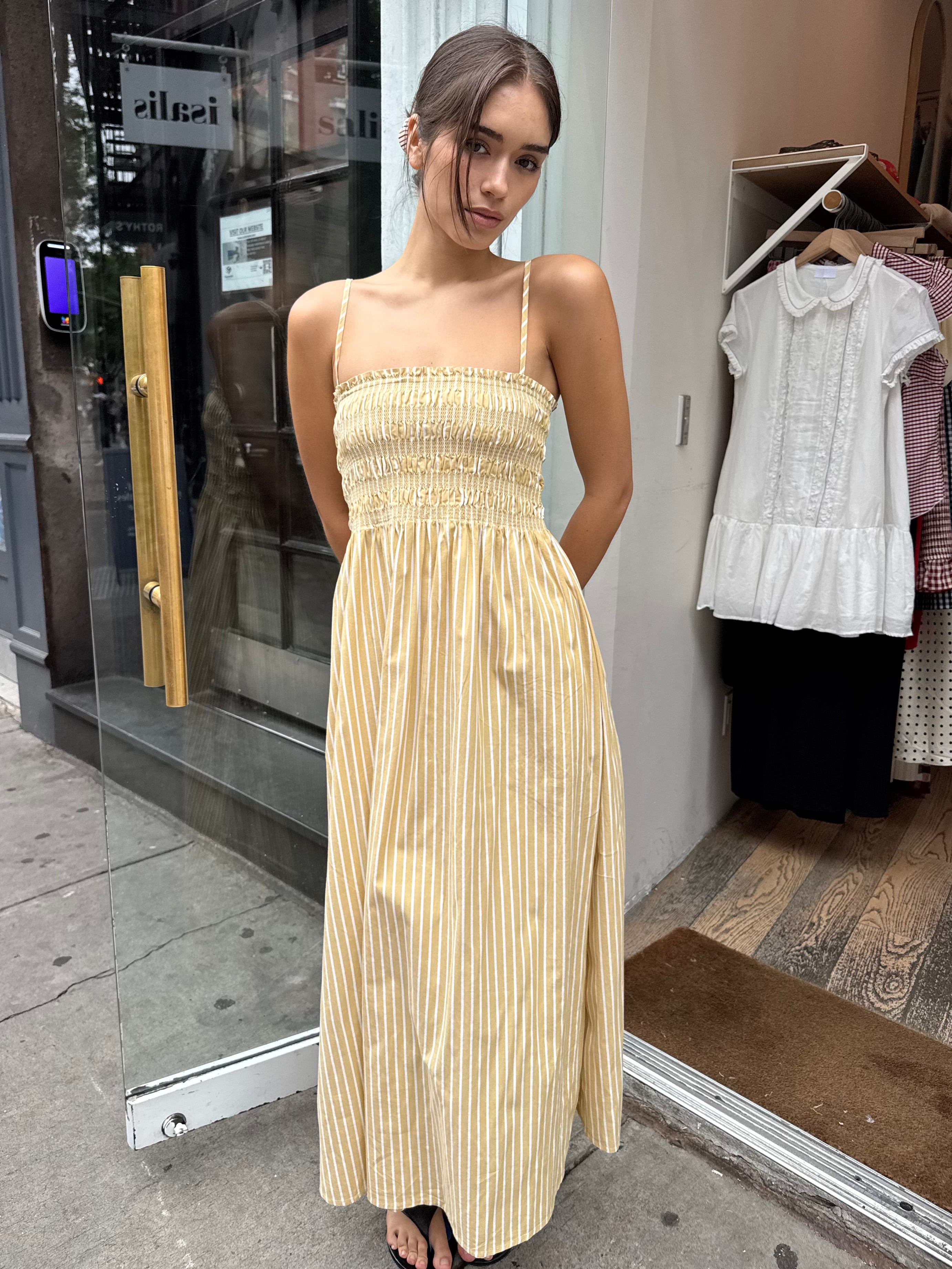 Bianca Dress in Beach Sand Stripe