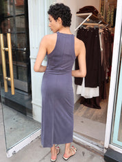 Cascade Dress in Navy