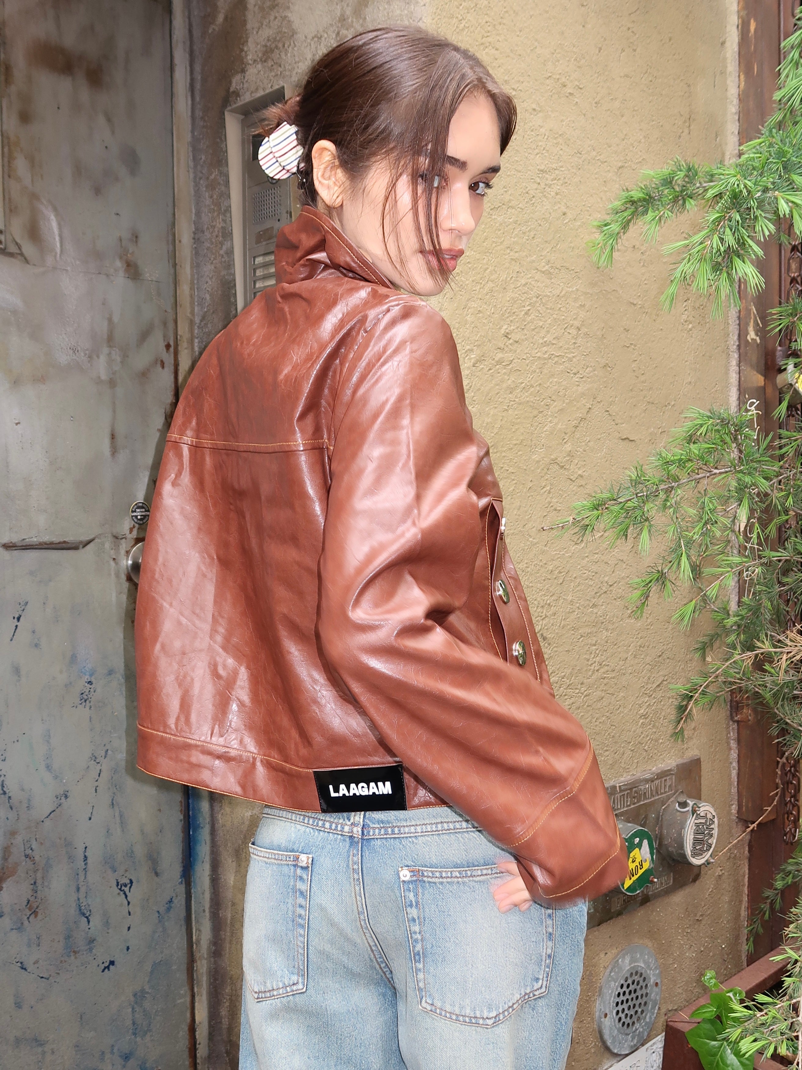Shirley Brown Faux Leather Jacket