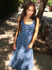 Sydney Dress in Midnight Forget Me Not