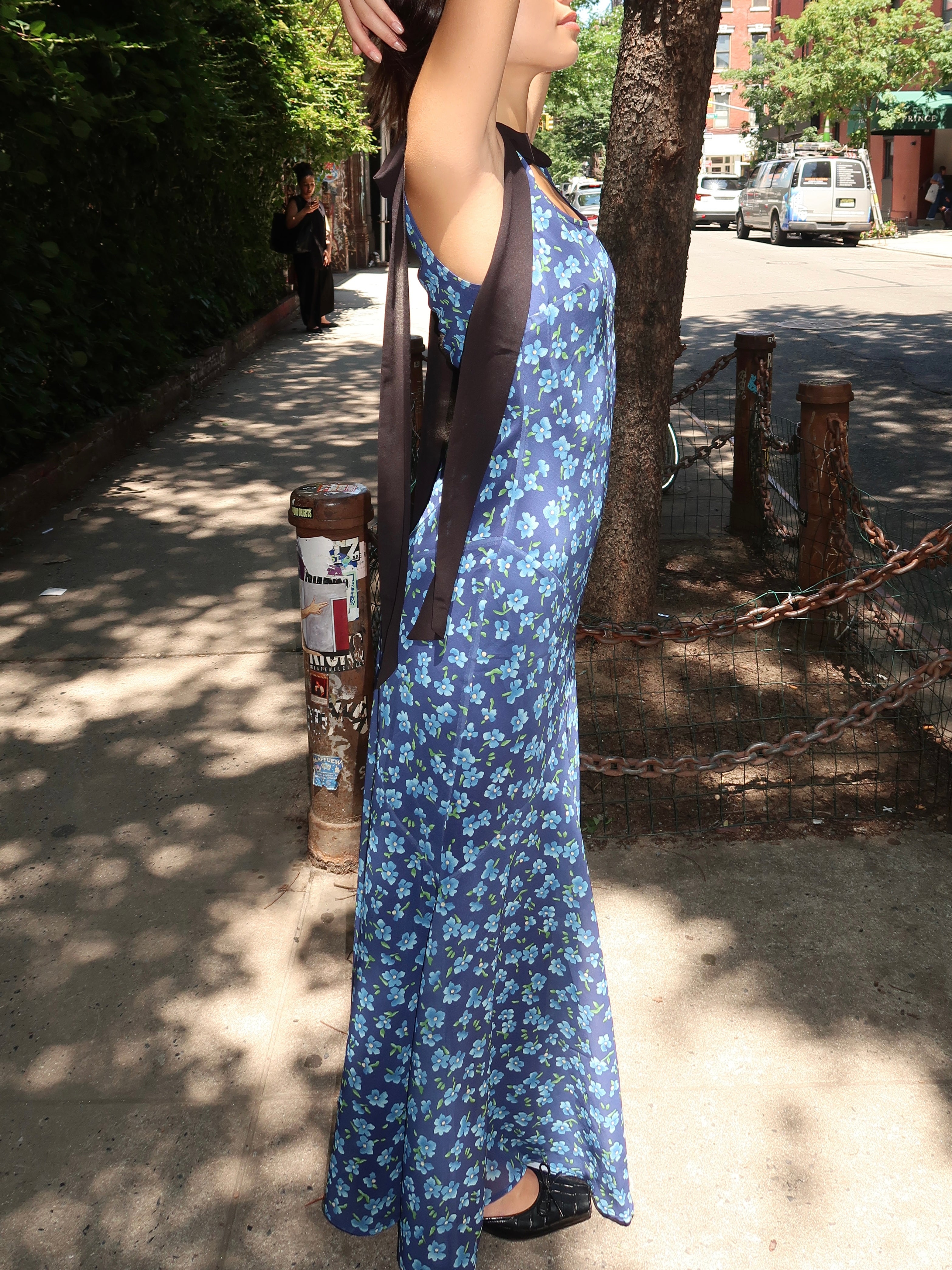 Sydney Dress in Midnight Forget Me Not