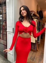 Load image into Gallery viewer, Montmartre Sweater Top in Cherry
