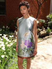 Alfie Mini Dress in Ice Blue